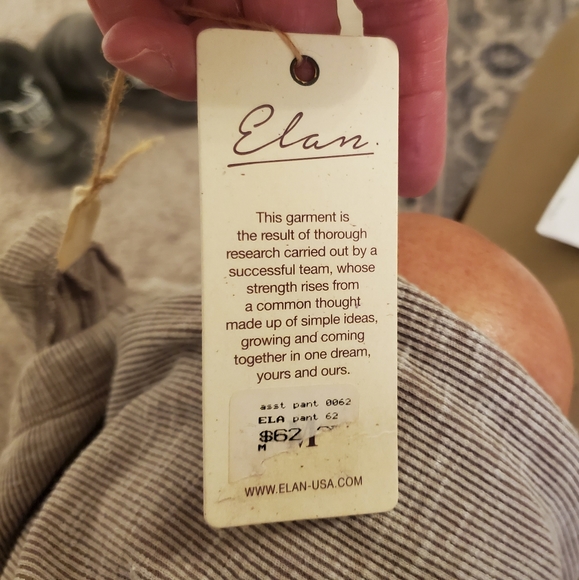 Elan Ela Pant, Pull On, Ribbed, Elastic Waist,  Wide Leg, Med. NWT - Picture 10 of 16